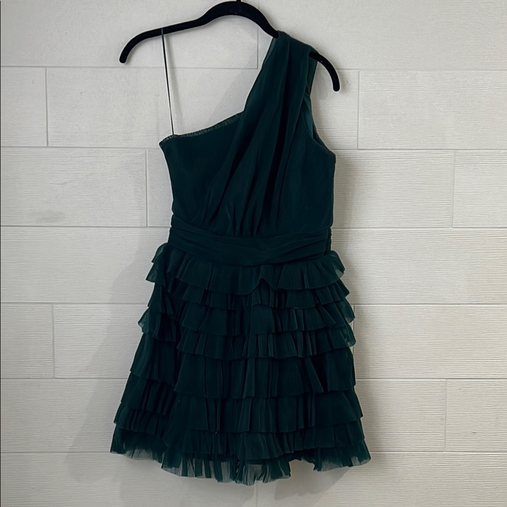 One-Shoulder Ruffle Endless Rose Brand Dress. NWT